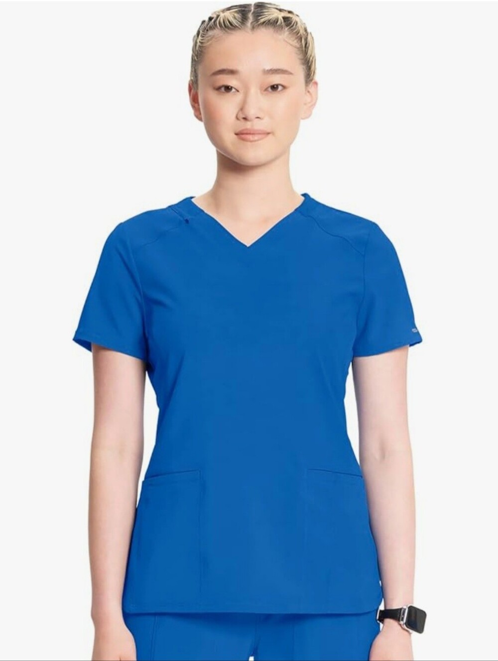 Women's V-Neck Medical Scrub Top in Royal Blue Cherokee Infinity XL